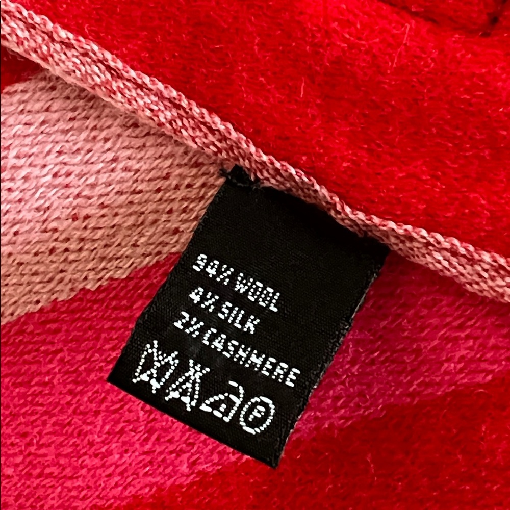 Coach Cashmere Silk Blend Stripe Scarf - Picture 4 of 9